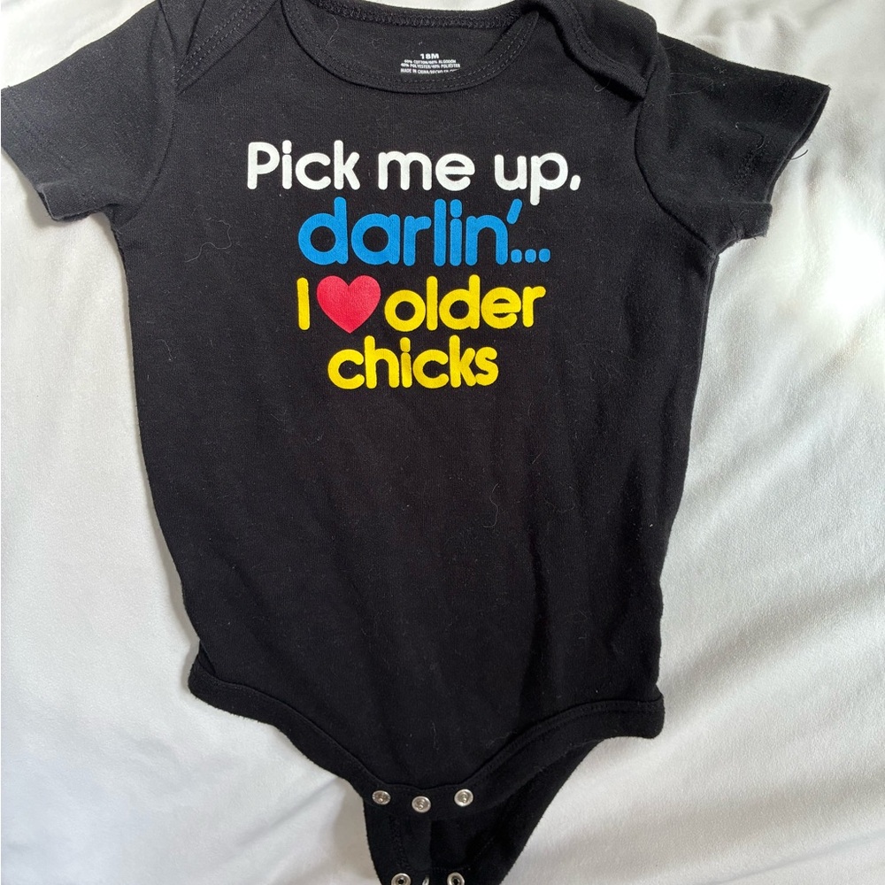 Black Graphic Kids One Piece